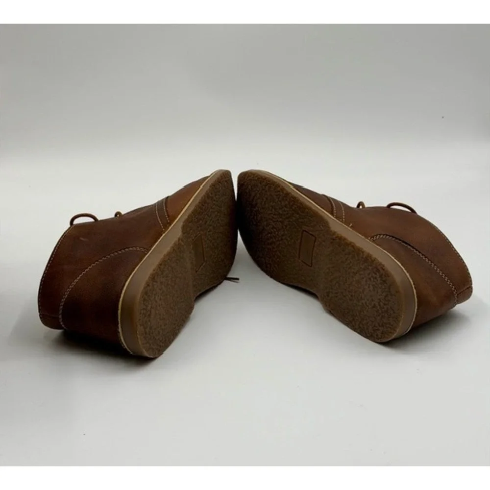 Vito‎ Rossi Mens Brown Leather Chukka Boots Lace Up Casual Fashion Shoes